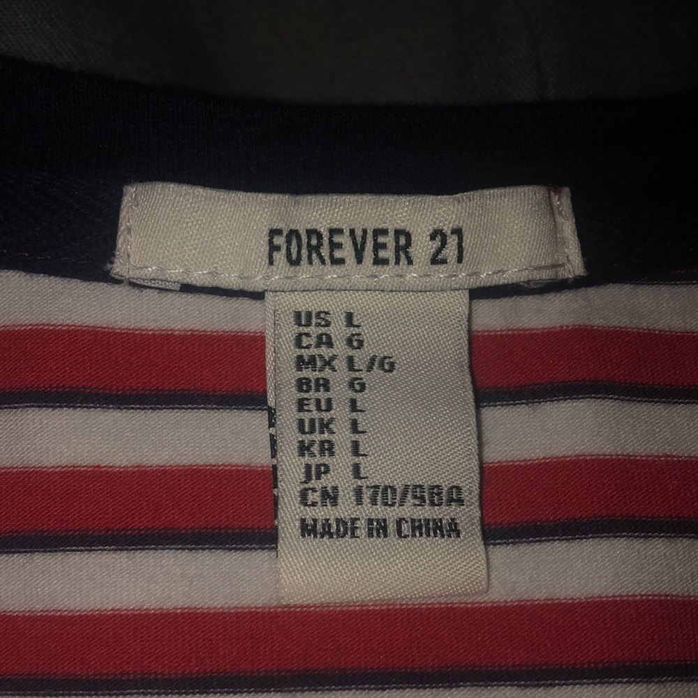 Forever 21 Striped Ringer Tee - Picture 2 of 2